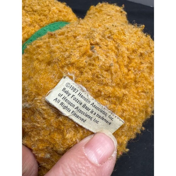1987 Baby Fozzie 7.5" Bear Plush with Christmas Scarf Toy By Henson Associates F - Picture 5 of 7